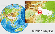 Physical Location Map of Zigui, highlighted parent region