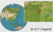 Satellite Location Map of Zigui