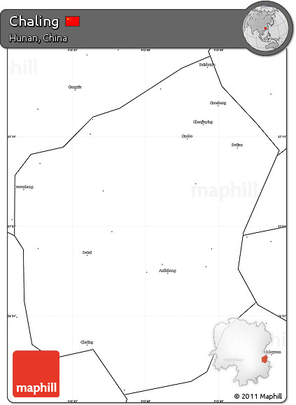 Blank Simple Map of Chaling