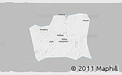 Gray 3D Map of Changning, single color outside