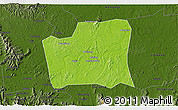 Physical 3D Map of Changning, darken