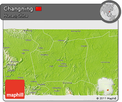 Physical 3D Map of Changning