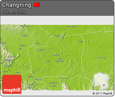Physical 3D Map of Changning