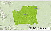 Physical 3D Map of Changning, lighten