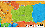 Physical 3D Map of Changning, political outside