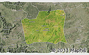 Satellite 3D Map of Changning, semi-desaturated