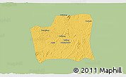 Savanna Style 3D Map of Changning, single color outside