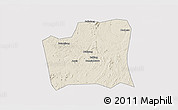 Shaded Relief 3D Map of Changning, cropped outside