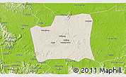 Shaded Relief 3D Map of Changning, physical outside
