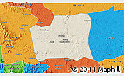 Shaded Relief 3D Map of Changning, political outside