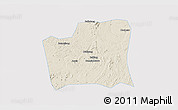 Shaded Relief 3D Map of Changning, single color outside