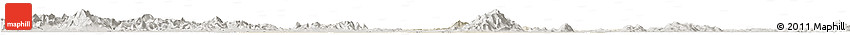 Shaded Relief Horizon Map of Changning, semi-desaturated