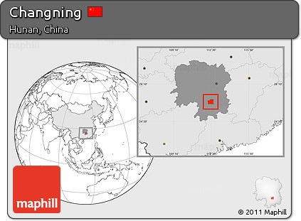 Blank Location Map of Changning, highlighted country, highlighted parent region