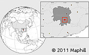 Blank Location Map of Changning, highlighted country, highlighted parent region