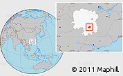 Gray Location Map of Changning, highlighted parent region