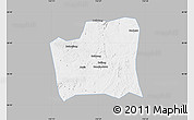 Gray Map of Changning, single color outside