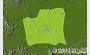 Physical Map of Changning, darken