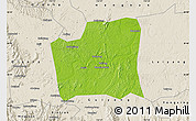Physical Map of Changning, shaded relief outside