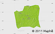 Physical Map of Changning, single color outside