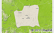 Shaded Relief Map of Changning, physical outside