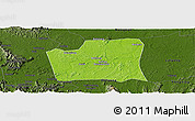 Physical Panoramic Map of Changning, darken