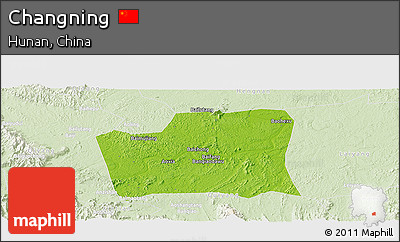 Physical Panoramic Map of Changning, lighten