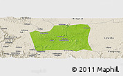 Physical Panoramic Map of Changning, shaded relief outside