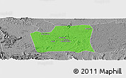 Political Panoramic Map of Changning, desaturated