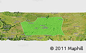 Political Panoramic Map of Changning, satellite outside