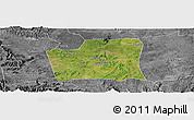 Satellite Panoramic Map of Changning, desaturated