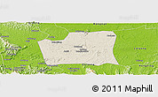 Shaded Relief Panoramic Map of Changning, physical outside