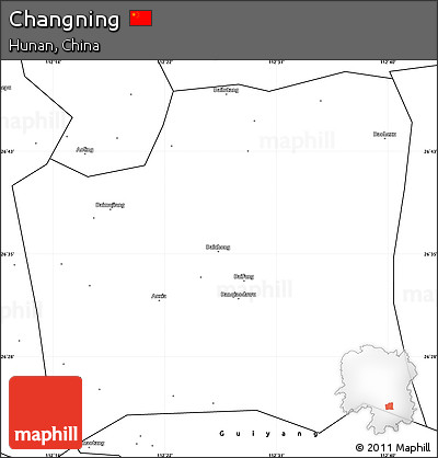 Blank Simple Map of Changning