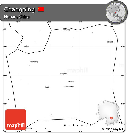 Blank Simple Map of Changning