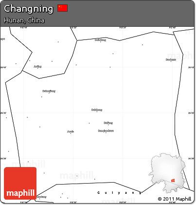 Blank Simple Map of Changning