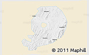 Classic Style 3D Map of Chen Xian, single color outside