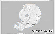 Gray 3D Map of Chen Xian, single color outside
