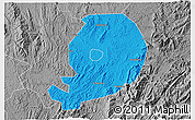 Political 3D Map of Chen Xian, desaturated