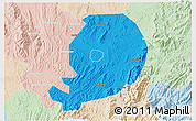 Political 3D Map of Chen Xian, lighten