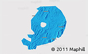 Political 3D Map of Chen Xian, single color outside