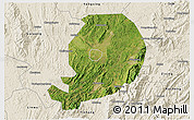 Satellite 3D Map of Chen Xian, shaded relief outside