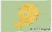 Savanna Style 3D Map of Chen Xian, single color outside