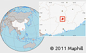 Gray Location Map of Chen Xian, highlighted country