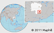 Gray Location Map of Chen Xian, highlighted parent region
