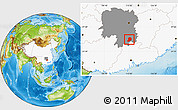 Physical Location Map of Chen Xian, highlighted country, highlighted parent region