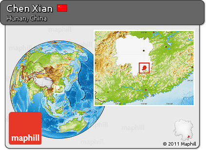 Physical Location Map of Chen Xian, highlighted parent region