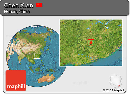 Satellite Location Map of Chen Xian