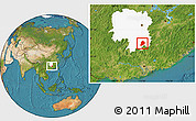 Satellite Location Map of Chen Xian, highlighted parent region