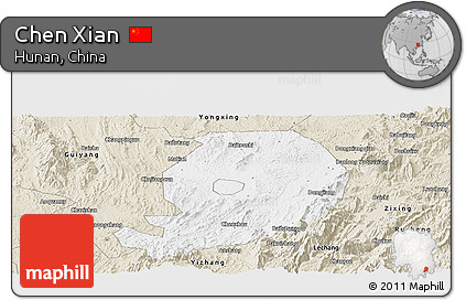 Classic Style Panoramic Map of Chen Xian