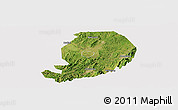 Satellite Panoramic Map of Chen Xian, cropped outside