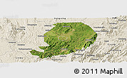 Satellite Panoramic Map of Chen Xian, shaded relief outside